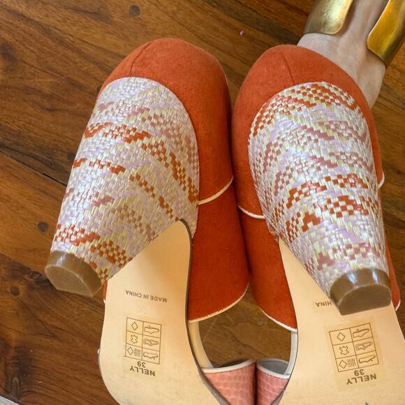 Chelsea Crew Nelly Colorblock Heels NWOT - Picture 6 of 10